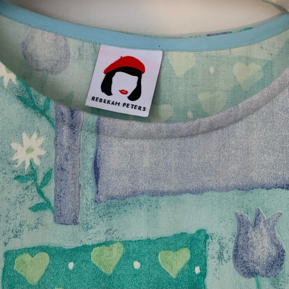 Rebekah Peters Handmade Sustainable Peasant Midi Dress - Picture 6 of 7